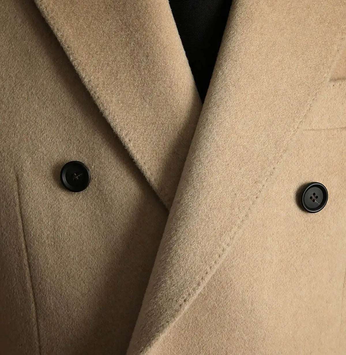 Autumn and Winter Boutique Woolen Long Coat Classic Solid Color Thick Warm Men's Jacket Custom Made