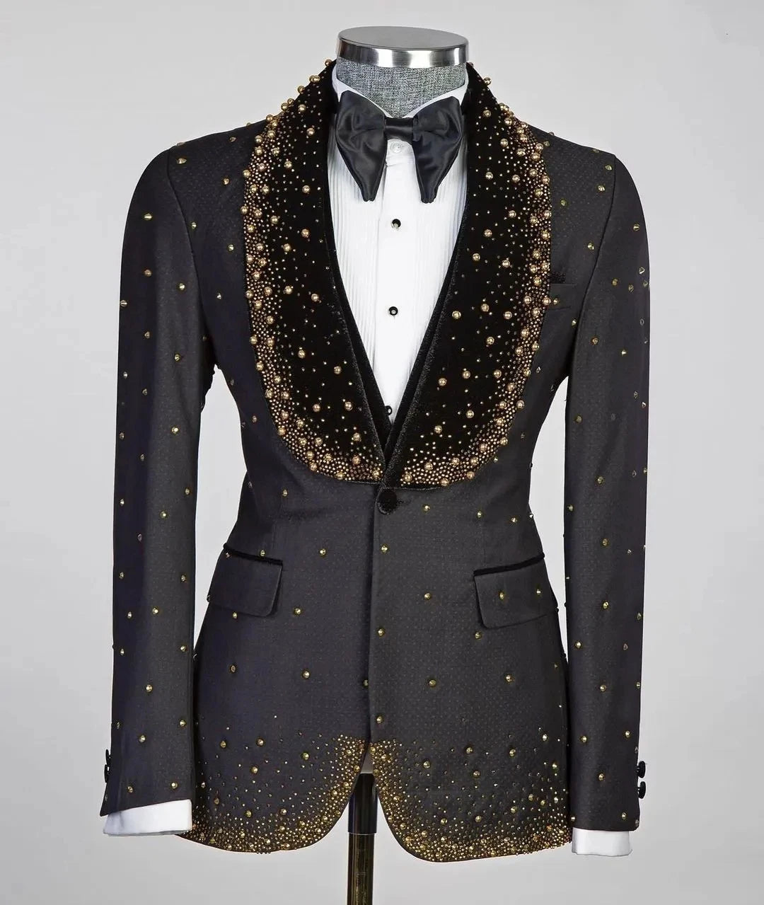Costume 3 pièces pour homme, veste, gilet, pantalon, un bouton, revers pointu, formel, bal, mariage, marié, grande taille, sur mesure