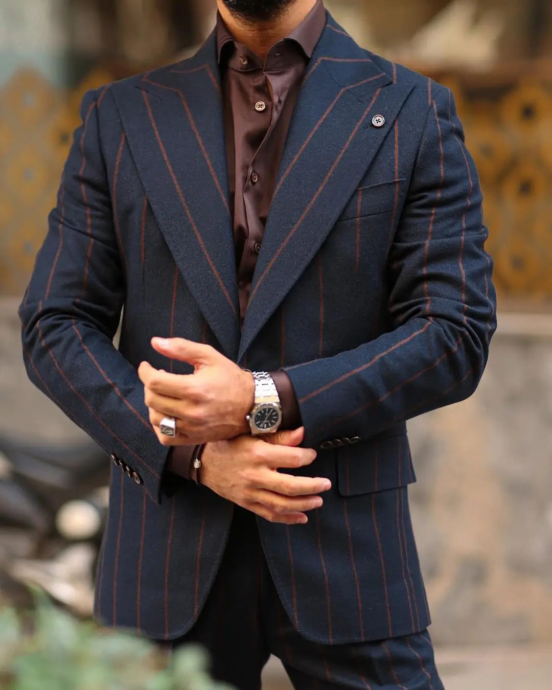 Fashion Exquisite Men Suits Two-pieces Slim Fit Coat And Pant Tuxedos Party Jacket High Qualit Formal Occasion Costume Made