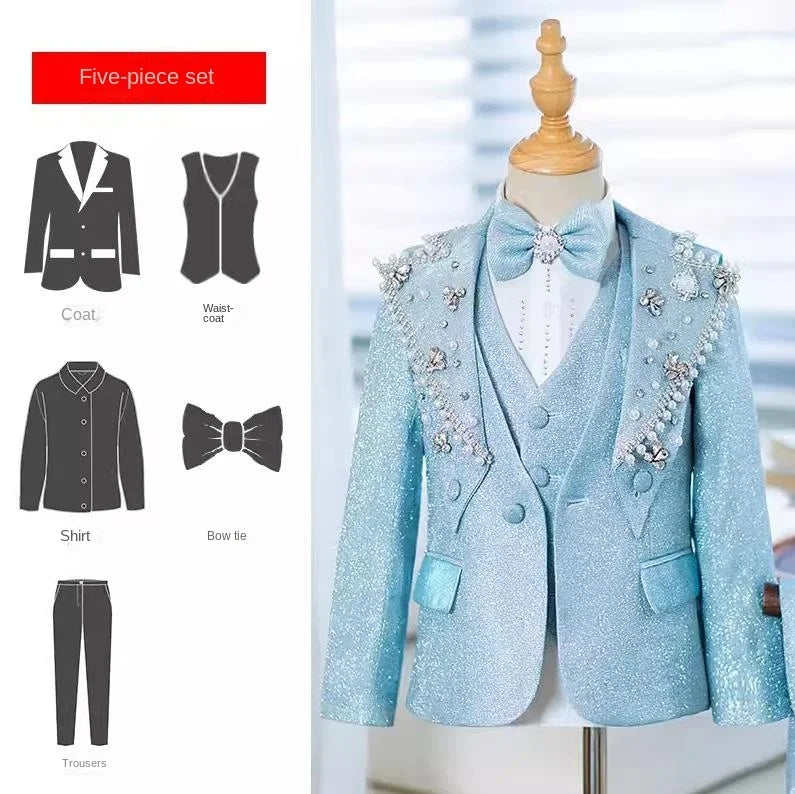 Baby Boy Suit Children's Piano Performance Evening Dress Blazers Sets Boys Suits for Weddings