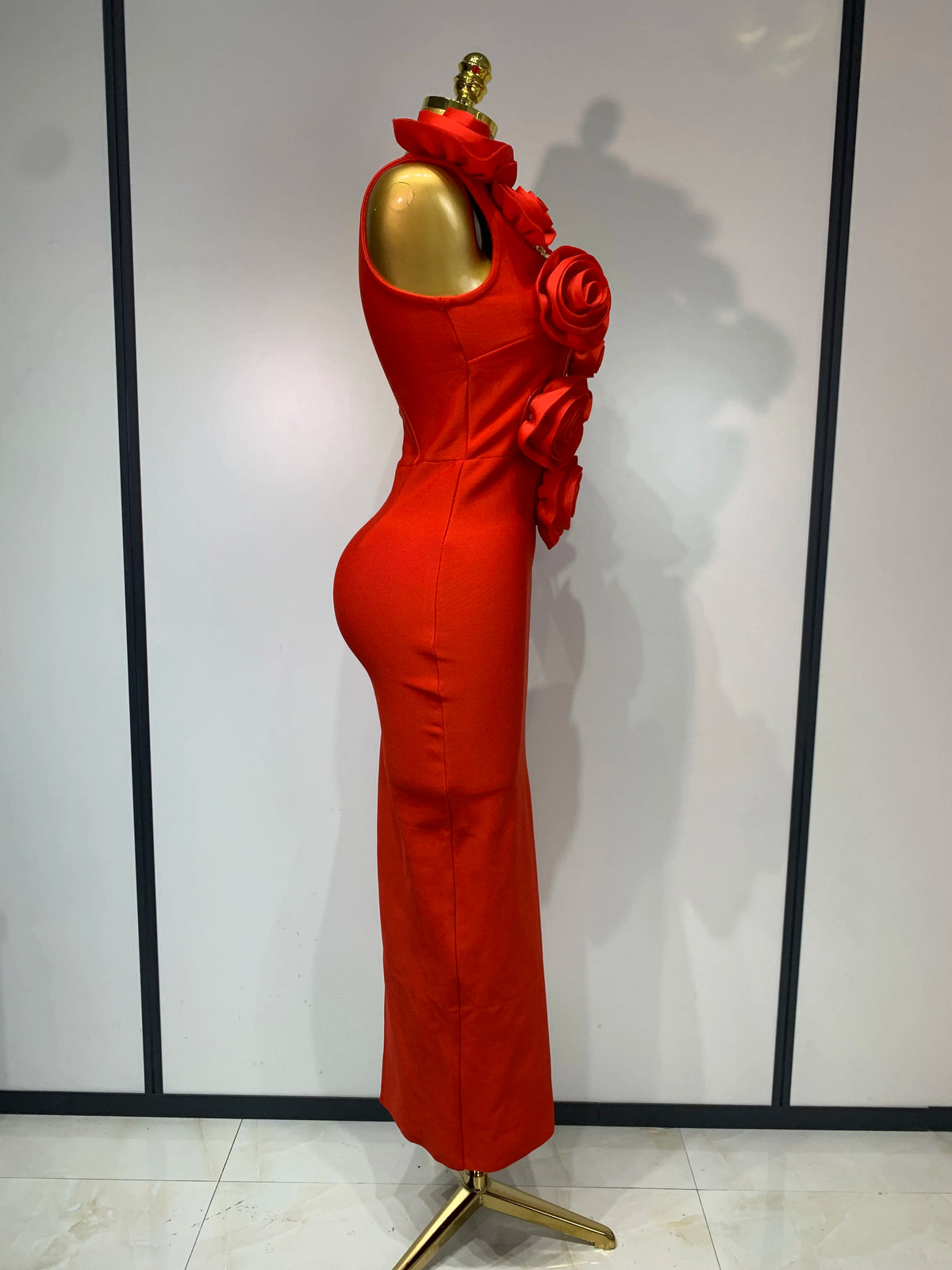 3D Flower Sleeveless Bodycon Bandage Dress Women Celebrity Elegant Party Club Luxury Birthday Dress Vestidos