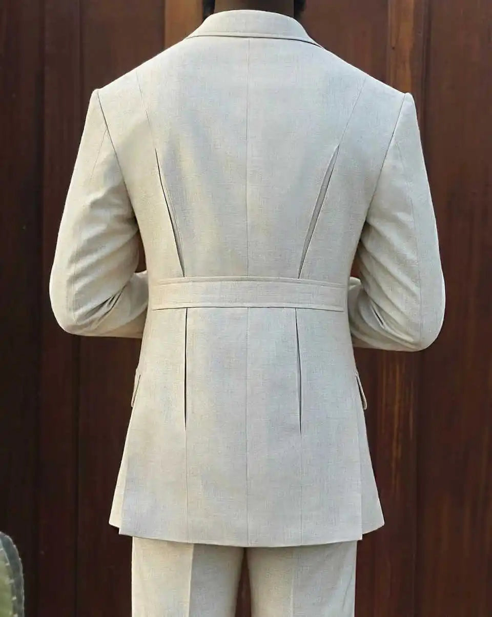 Men Wedding Suits Notched Lapel Tuxedos Single Breasted Groom Wear 2 Pcs Jacket Pants Evening Party Custom Made