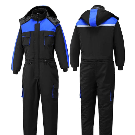 Thermal Winter Motorcycle Suit Men Thickened Cold Proof Workwear Fishing Outdoor Ice Fishing Overalls Jacket Motorcycle Suit