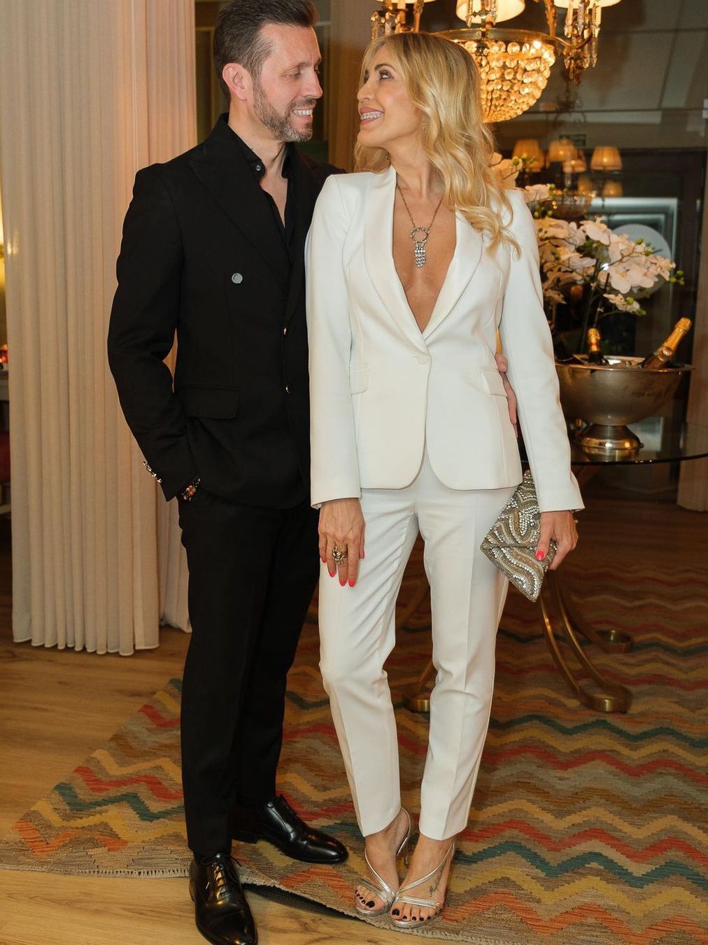 Costume de mariage blanc d'été pour femme, blazer slim fit, pantalon pour mère de la mariée, ensemble robe de soirée, tenue de mariage 2 pièces 