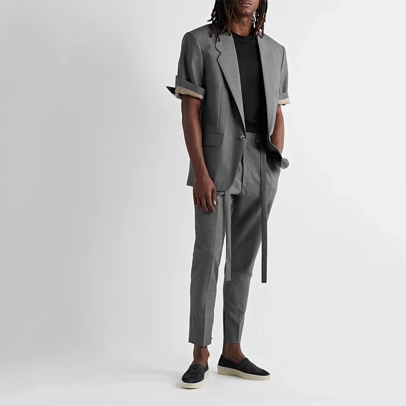 Men's Two Pieces Jacket&Pants Tuxedo One Button Notch Lapel Suit for Formal Party Prom Business