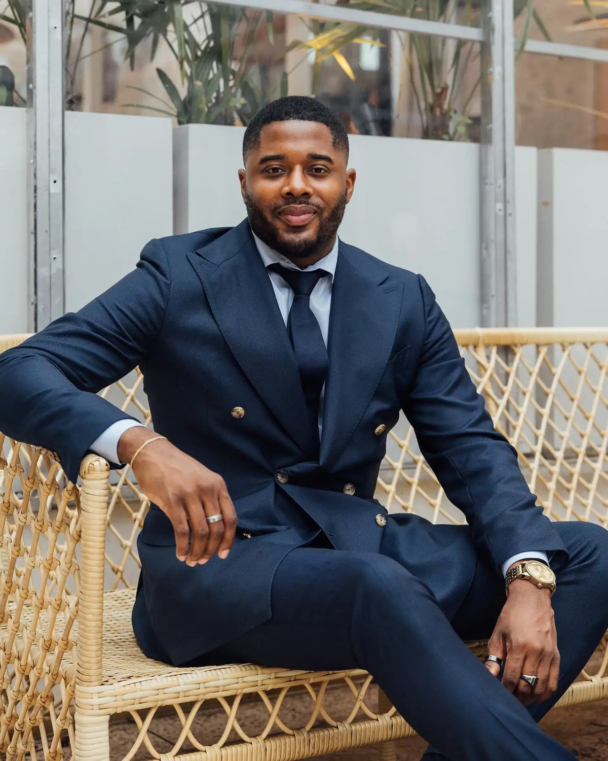 Traje de hombre azul marino con doble botonadura, conjunto de blazer para hombre, esmoquin de negocios, chaqueta y pantalón con solapa de pico, traje de novio para boda