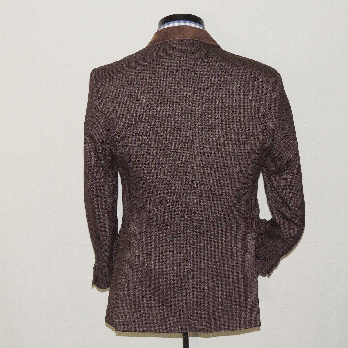 Gentleman Business Men's Suit New Small Lattice Suede Collar Tailor-Made Groom One Coat Formal Occasions Singer Party Customized