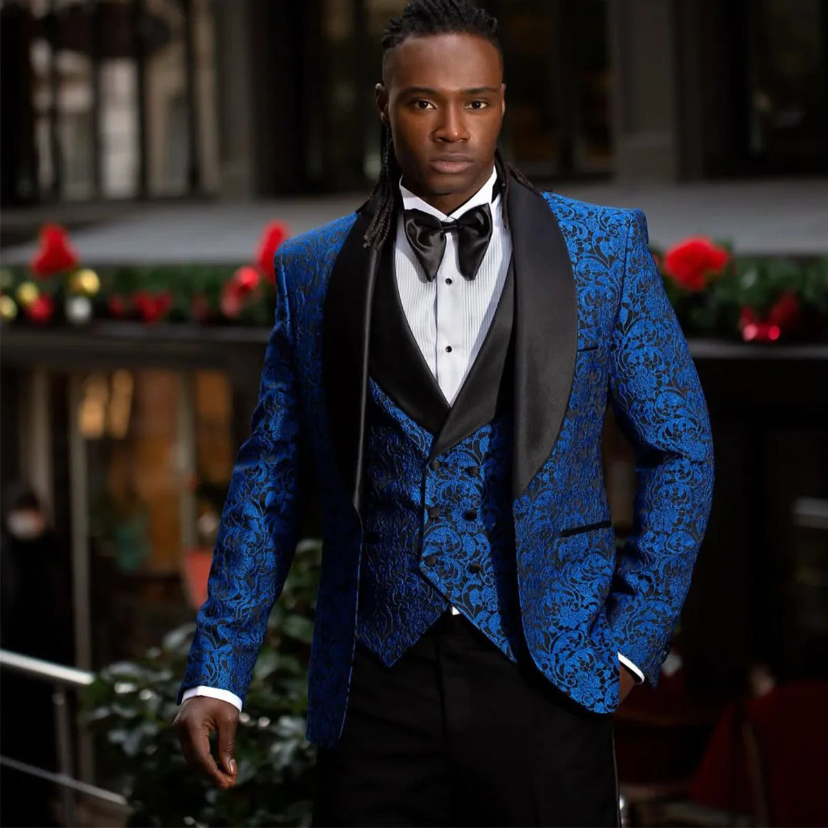 Customized High Quality Men Suit for Wedding Luxury 2 Pieces Sets Male Prom Blazer Sparkly Beaded