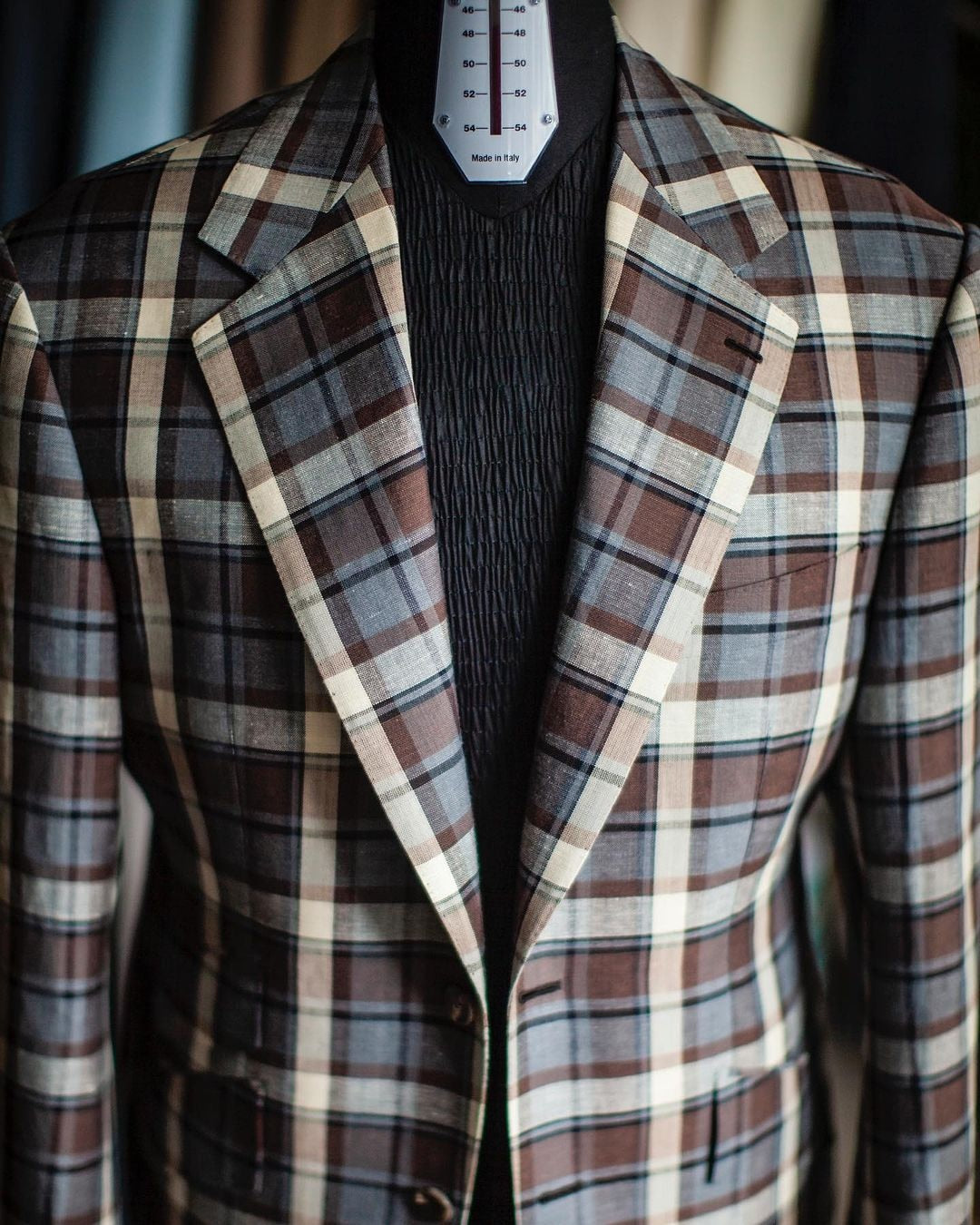 Retro Lattice Men's Suit New Real Pictures Fit Slim Tailor-Made One Coat Groom Formal Occasions Singer Party Customized