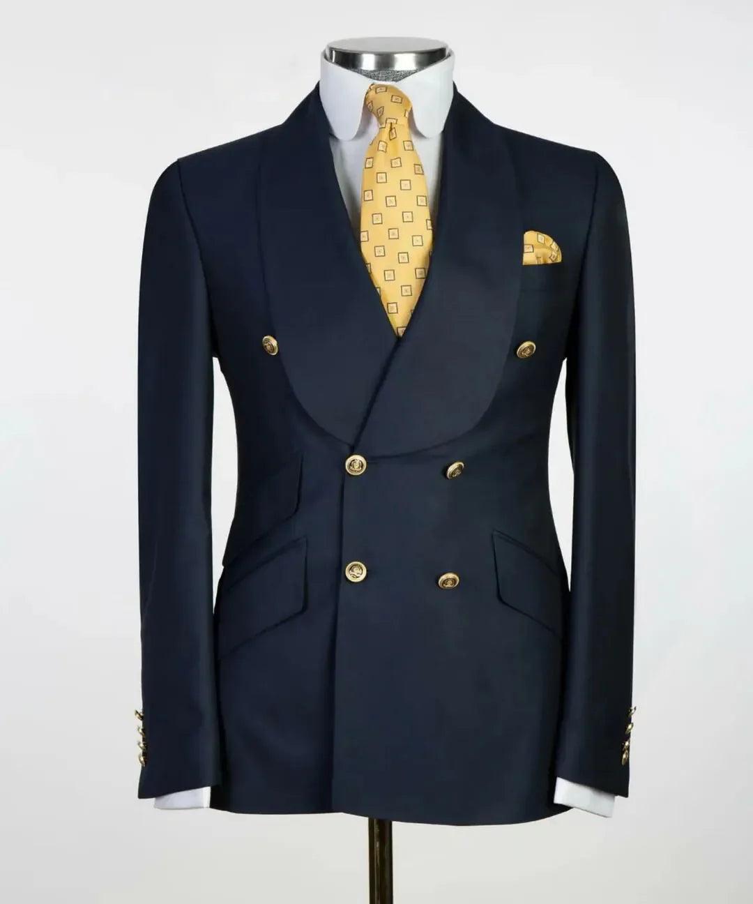 Classic Men Suits for Wedding Shawl Lapel Blazer One Piece Double Breasted Tuxedo Groom Coat Customized Only Jacket