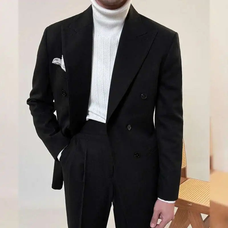 Casual Office Party Prom Costume Homme Men Tuxedo Suit Winter Business Dress Suit Wedding Suit for Men Versatile