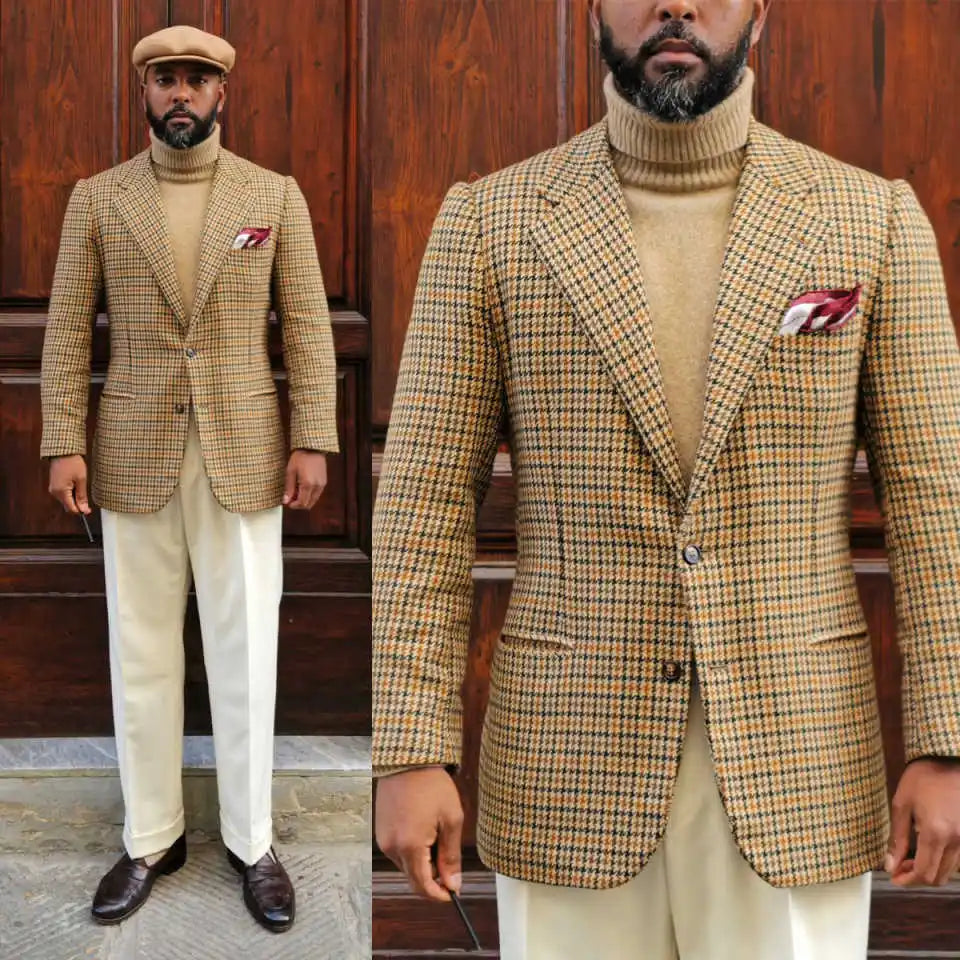 Classic Men's Wedding Suit Blazers Notched Lapel Tuxedos Single Breasted Jacket for Male Groom Wear Only Coat Customized