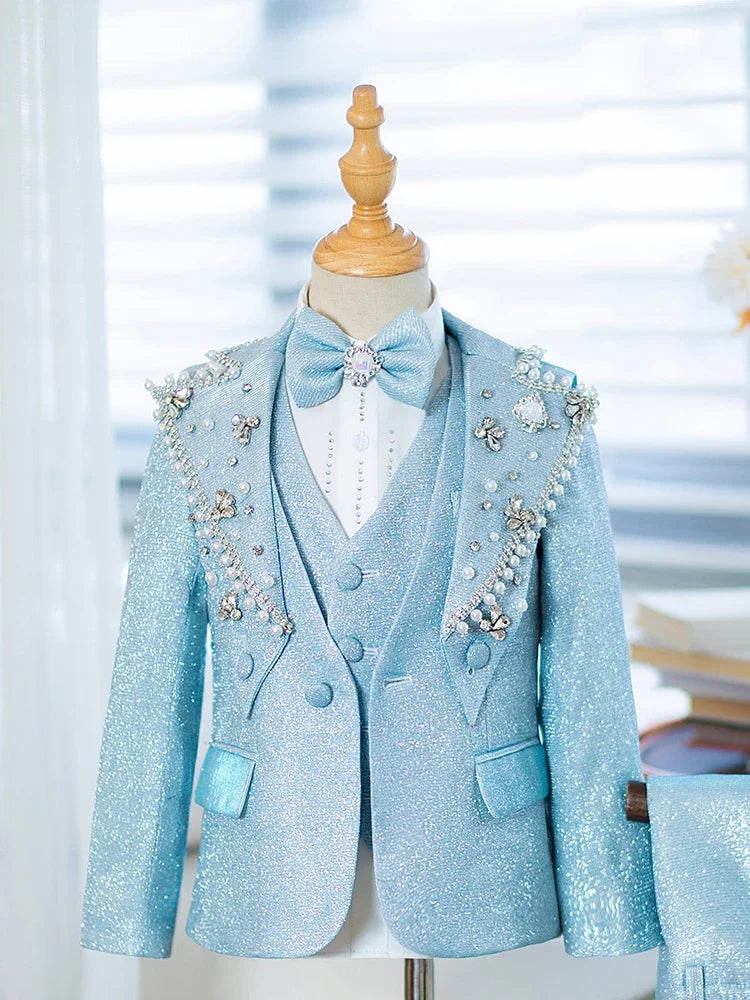 Baby Boy Suit Children's Piano Performance Evening Dress Blazers Sets Boys Suits for Weddings