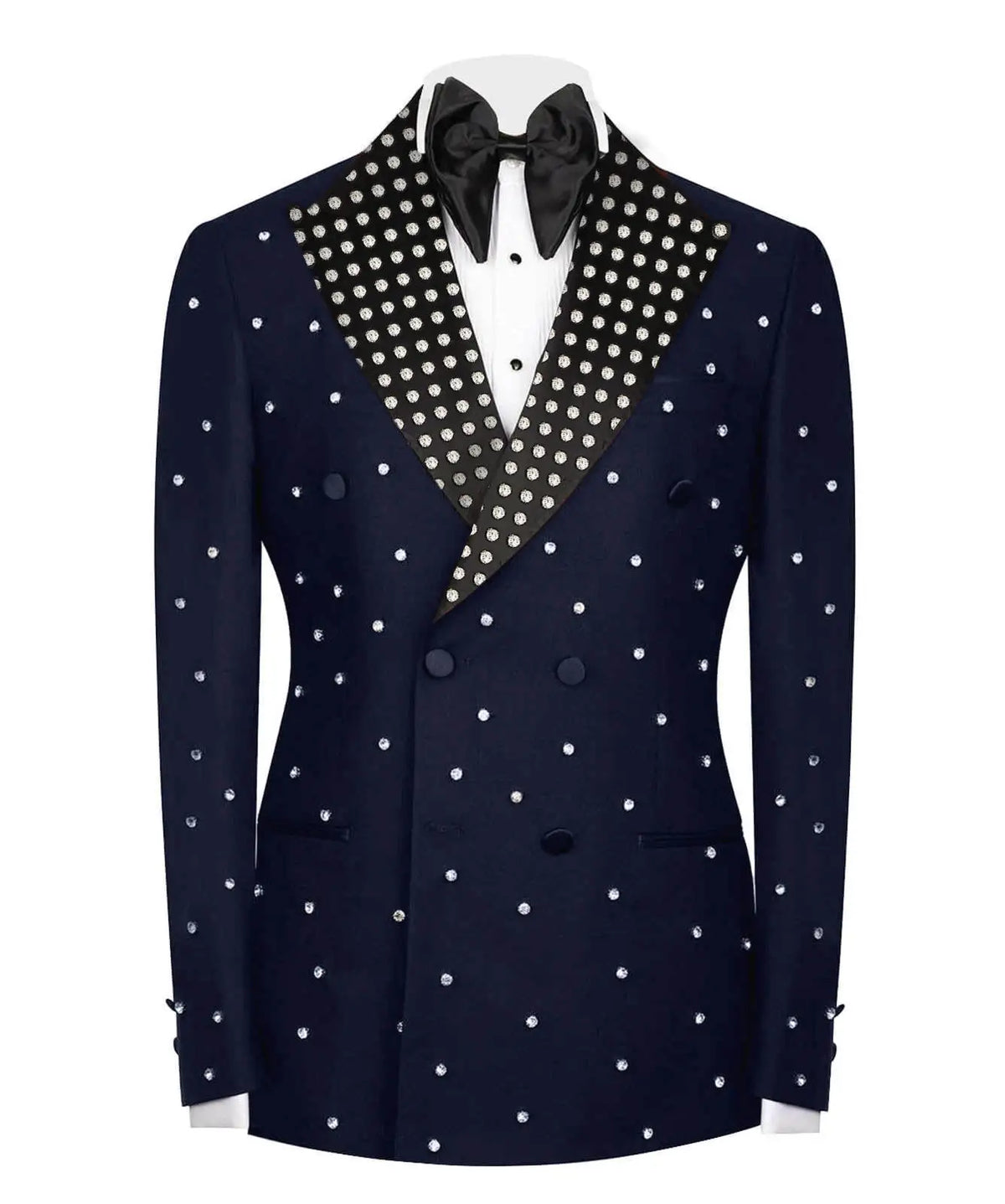 Handsome Beading Men Wedding Tuxedos Peaked Lapel Tailored Pants Suits Birthday Party Prom Groom Wear 2 Pieces Customized