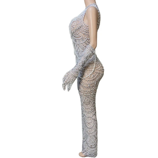 Vintage Sexy Long Wedding Dress Sleeveless Pearls African Women White Bridal Wedding Gowns with Gloves