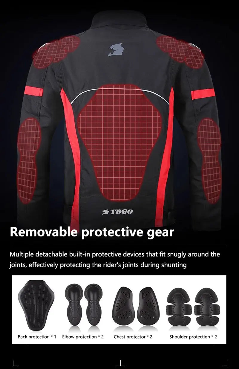 Men Motorcycle Jacket Waterproof Four Season Motorbike Overcoat Pants Reflective Riding Jackets Windproof Suits Removable Lining