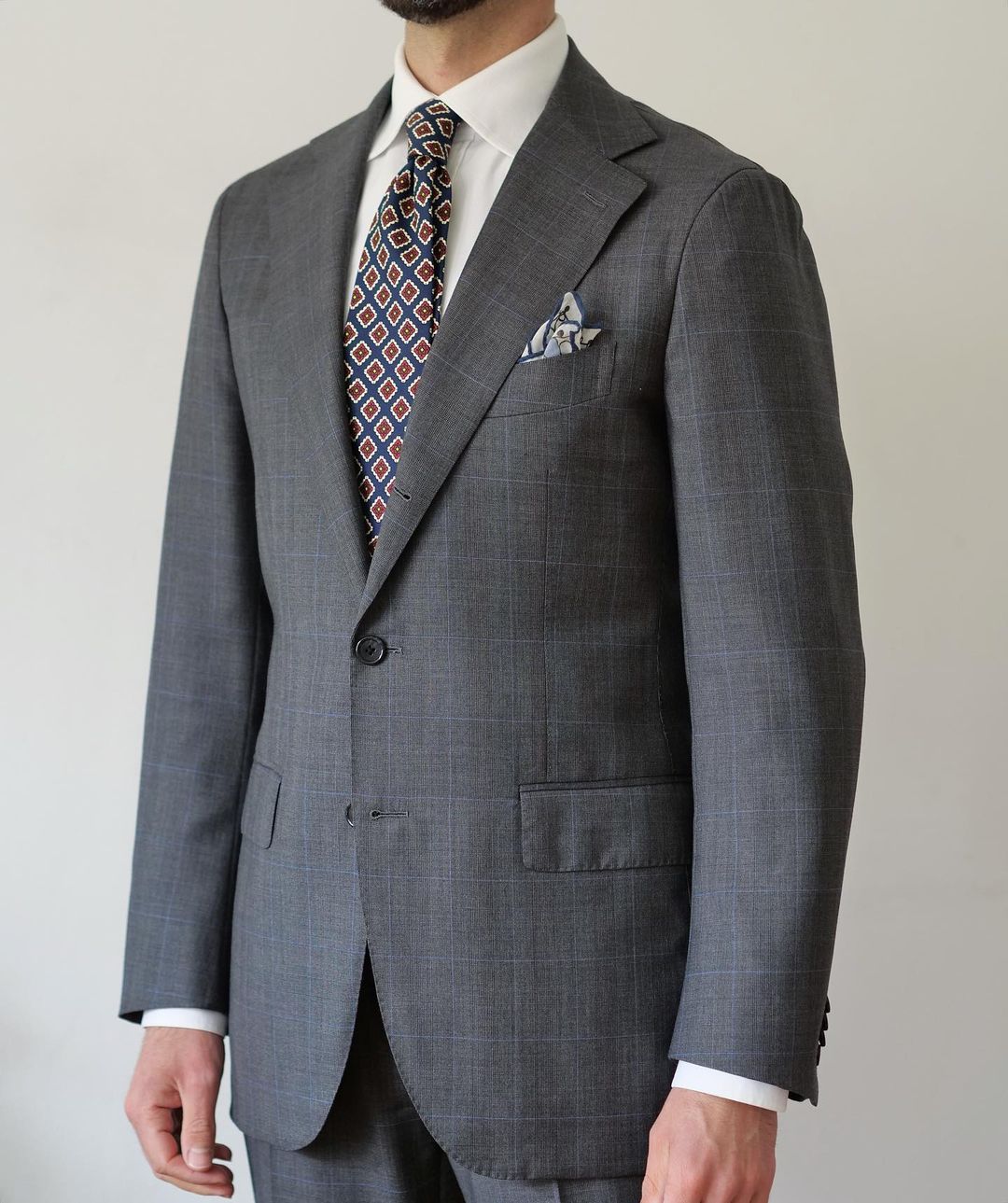 Costume 2 pièces gris foncé pour homme, coupe slim, blazer à carreaux, pantalon, tenue de travail décontractée, pour mariage, affaires, bal de promo, sur mesure 