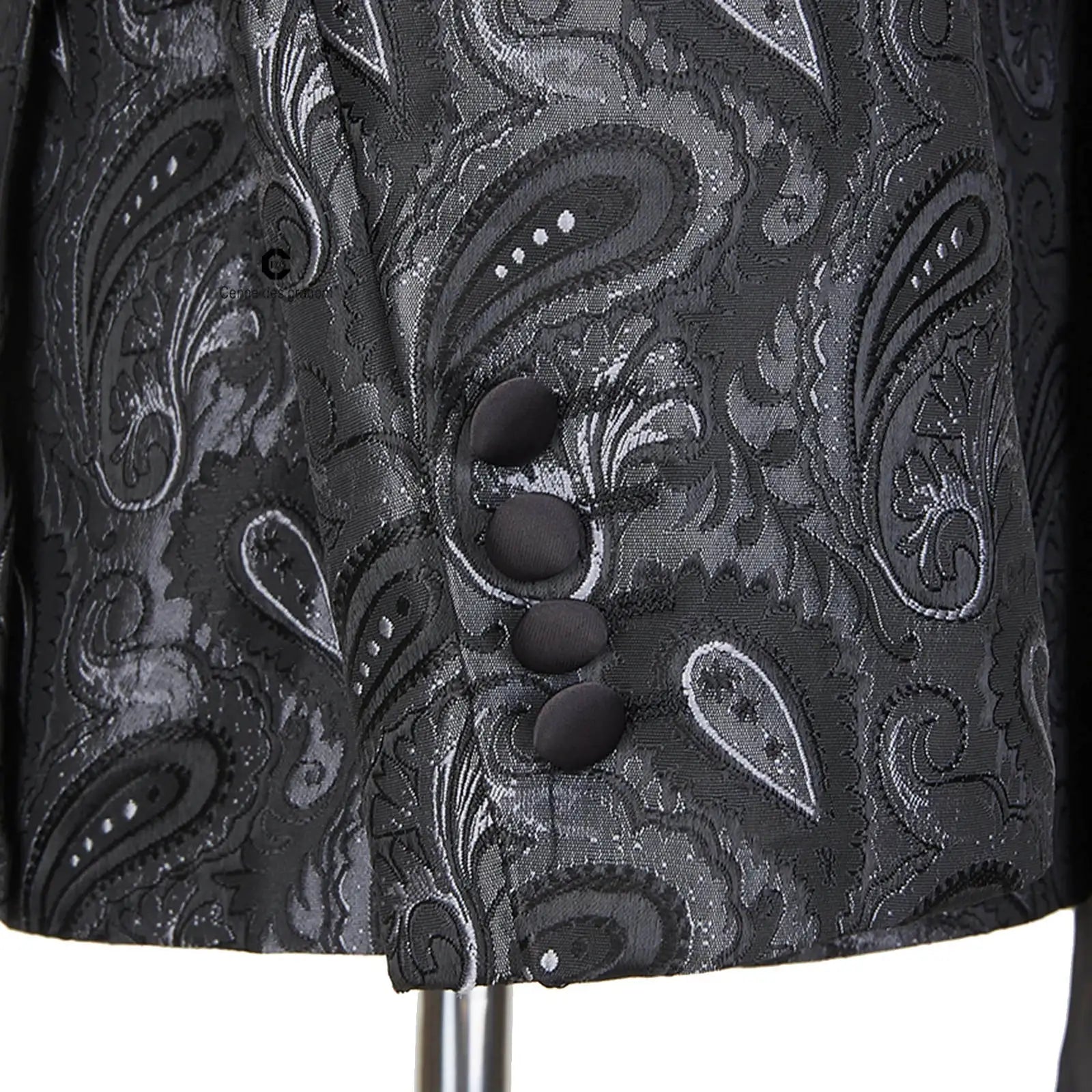 Costume de mariage 2 pièces pour homme, smoking croisé, motif floral, pour bal de promo, fête de mariage