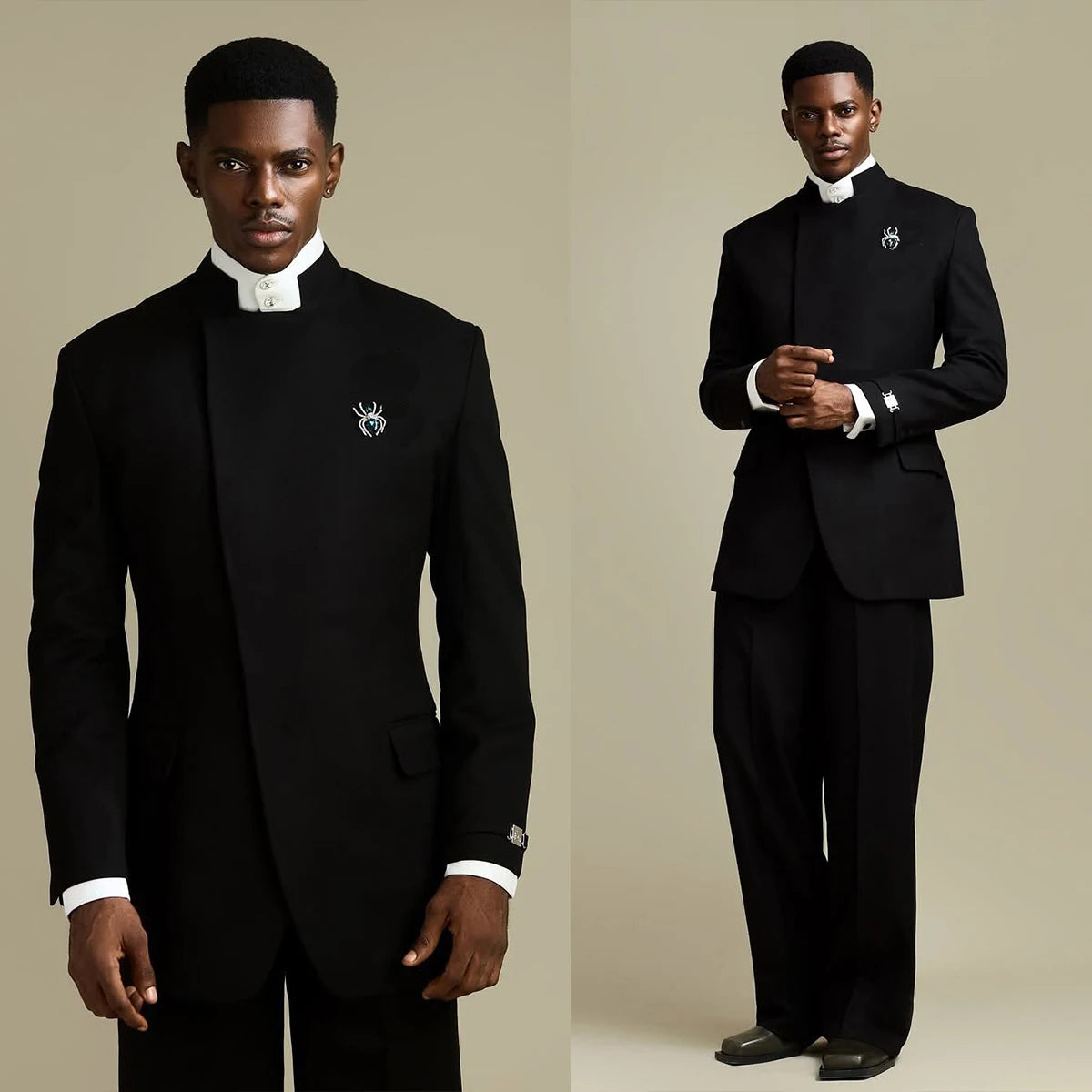 Simple Men Suits Tailor-Made 2 Pieces Standard Lapel Jacket Blazer One Breasted Groom Evening Party Customized Coat Pants