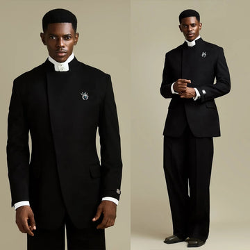 Simple Men Suits Tailor-Made 2 Pieces Standard Lapel Jacket Blazer One Breasted Groom Evening Party Customized Coat Pants