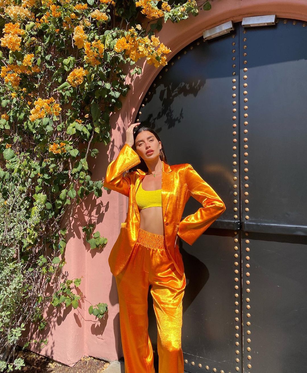 Bright Orange Velvet Women Blazer Suits Women Custom Made Evening Party Formal Birthday Work Wear 2 Pieces