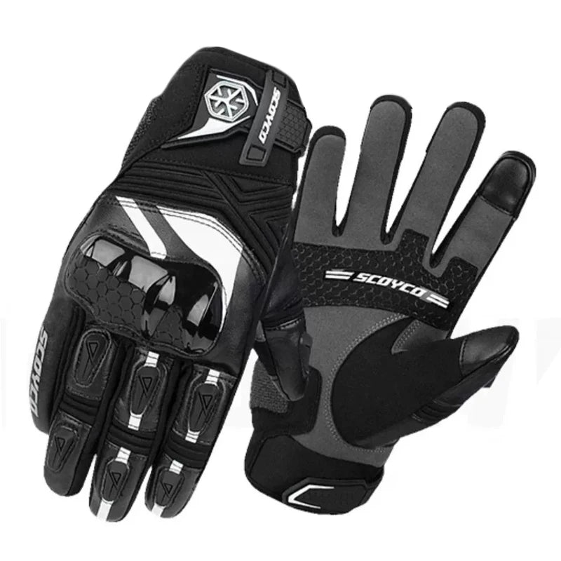 Winter Warm Carbon Motorcycle Gloves Riding Racing Guantes Touch Screen Men's Motorcross Equipment