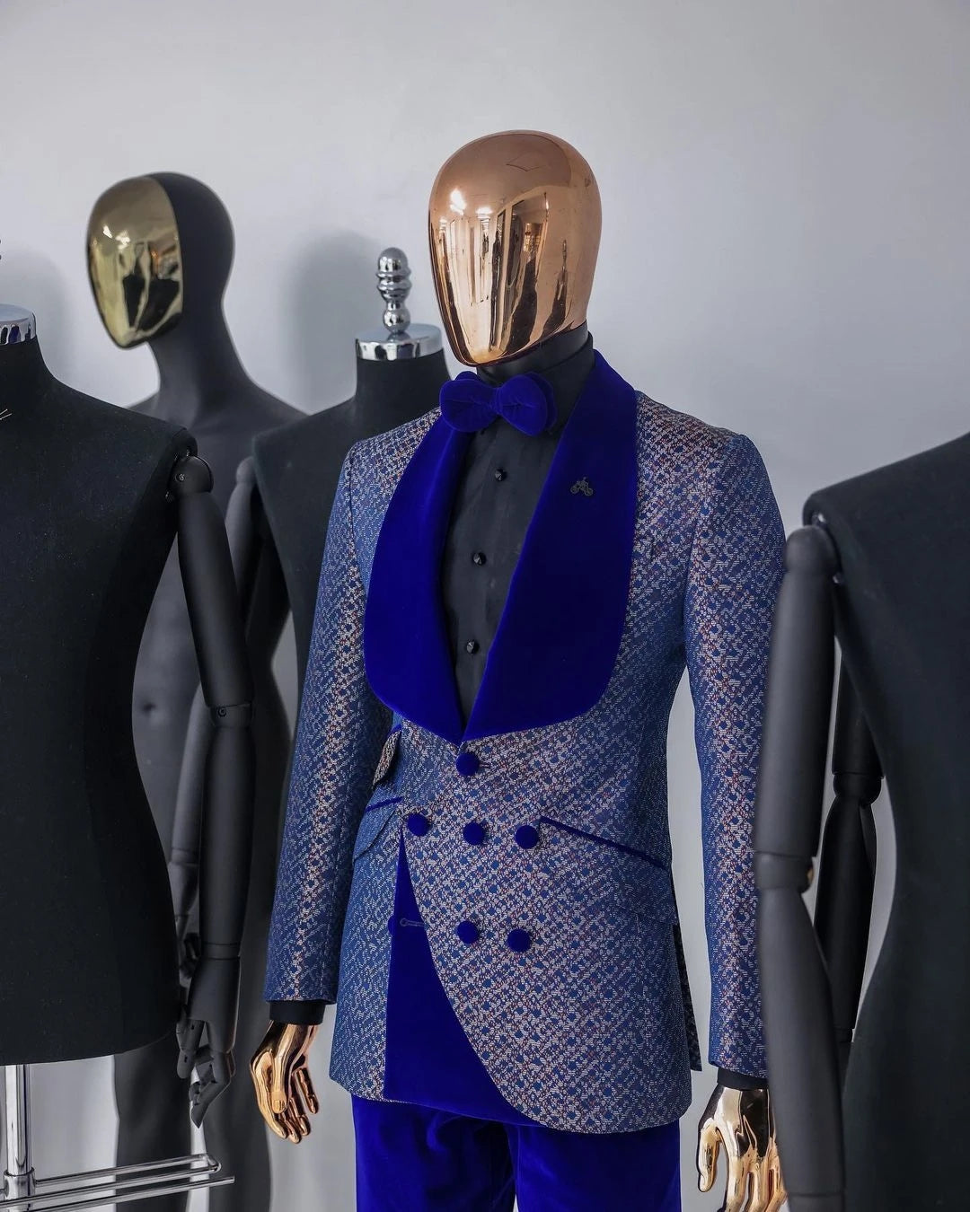 Fashion Men Wedding Suits Shawl Lapel Tuxedos Slim Fit Groom Wear 2 Pcs Jacket with Pants Prom Evening Party Custom Made