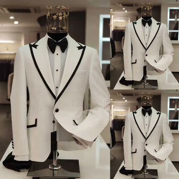 Classic Men's Suit Wedding Coat Peaked Lapel Tuxedos Single Breasted Groom Wear Business Party Only Blazer Customized