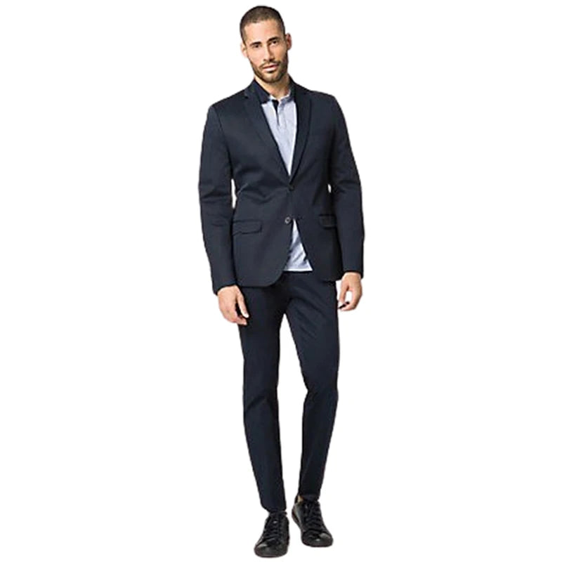 Men's 2 Pieces Jacket&Pants Two Buttons Tuxedo Notch Lapel Party Prom Business Casual Suit
