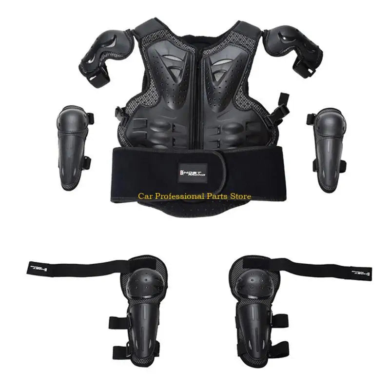 Children for Protection Vest Motorcycle Kids Suit ATV Dirt Bike Chest Spine Knee Elbow Pad Skiing
