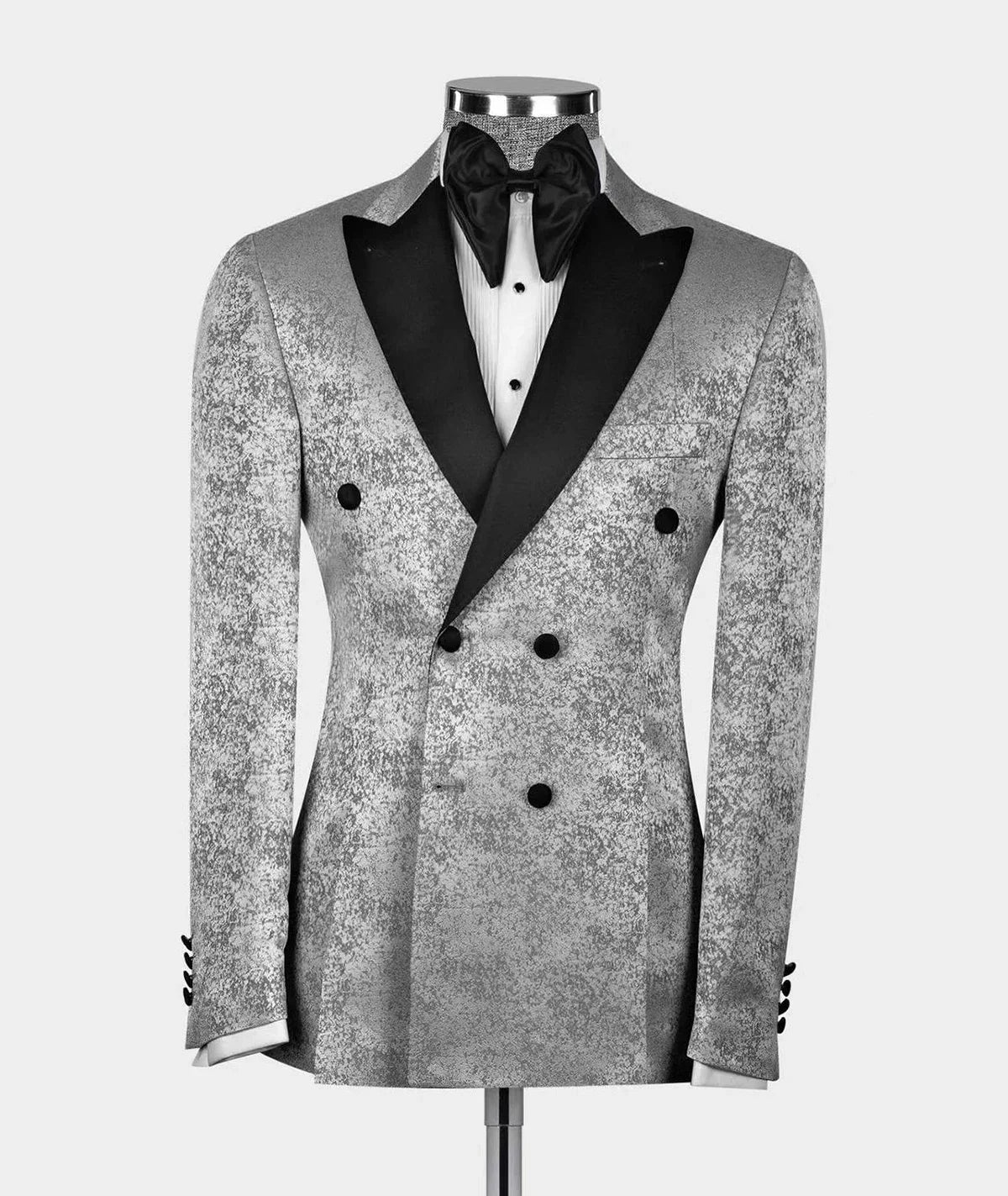 Vintage Men's Suit Peaked Lapel One Piece Jacket Tailor-Made Jacquard Only The Blazer Double Breasted Customized Coat