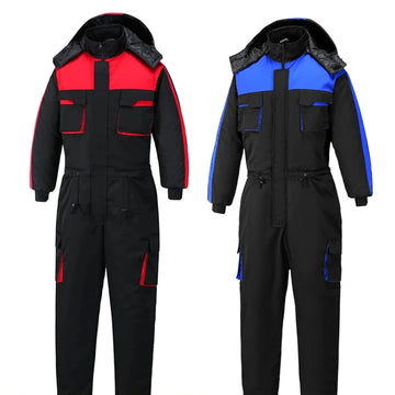 Thermal Winter Motorcycle Suit Men Thickened Cold Proof Workwear Fishing Outdoor Ice Fishing Overalls Jacket Motorcycle Suit