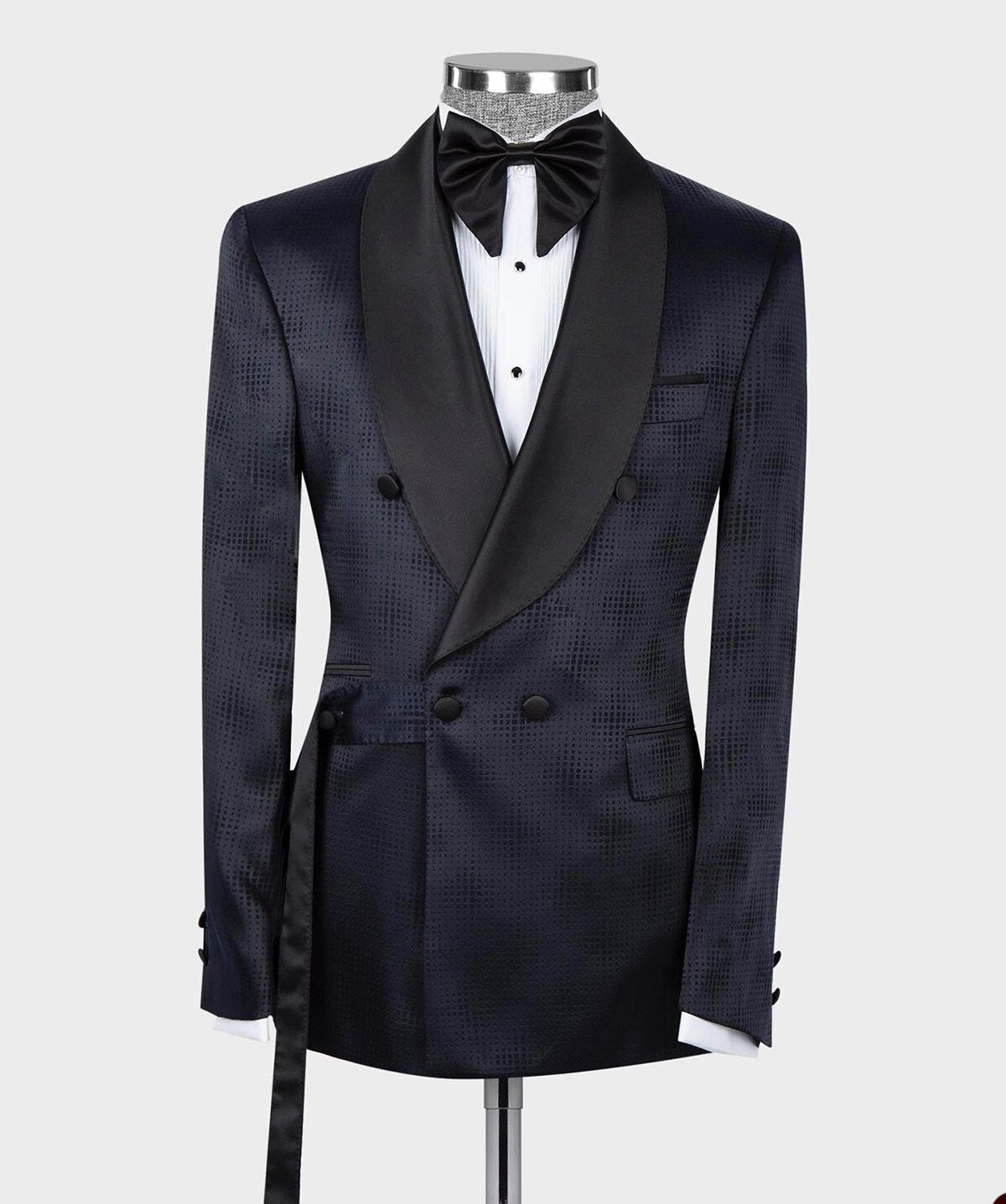 Gentleman Glen Check Wedding Men Suits Slim Fit Tailor-Made New Groom 2-Pieces Formal Occasions Party Singer Costume Made