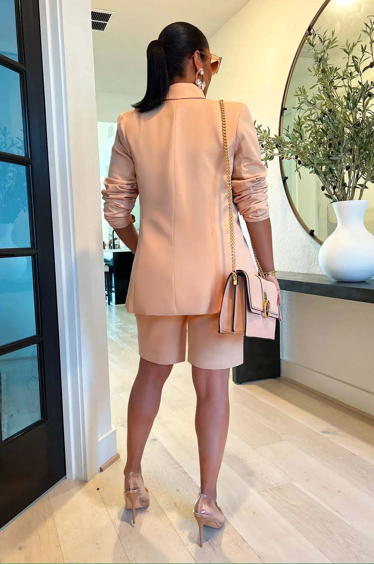 Elegant INS Women's Knee Length Pants Suit and Blazers Matching Two 2 Piece Set Outfits Sweatsuit Tracksuits