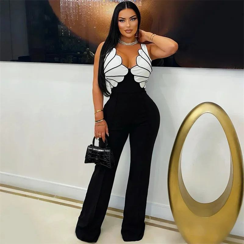 Women New Spaghetti Strap Sleeveless Sexy Party Jumpsuits Slim Elegant Night Club Jumpsuit Rompers Casual Ladies Overalls