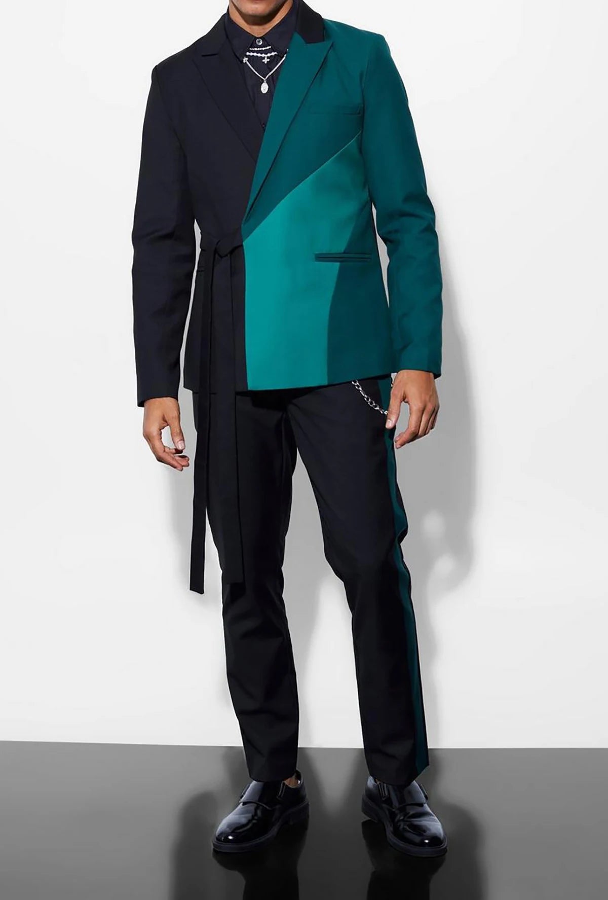 Business Suits For Men Slim Fit Double Breasted Groom Tuxedos Costume Homme 2 Pieces Black Pants Sets