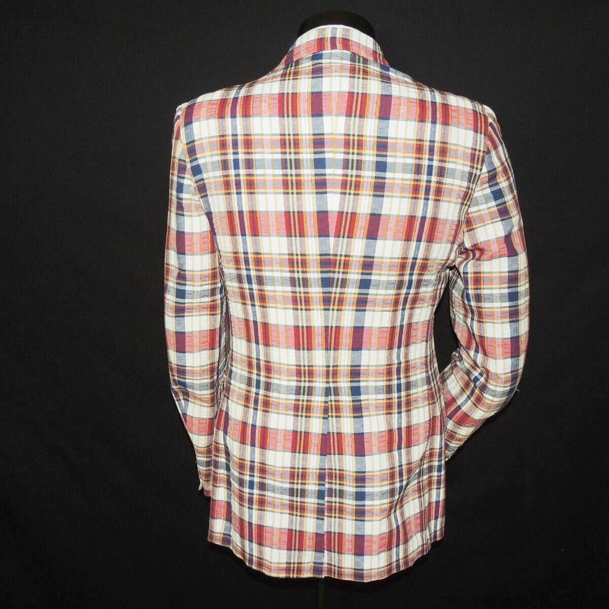 Plaid Men Wedding Coat Notched Lapel Tuxedos Slim Fit Groom Wear Business Office Blazer Only One Jacket