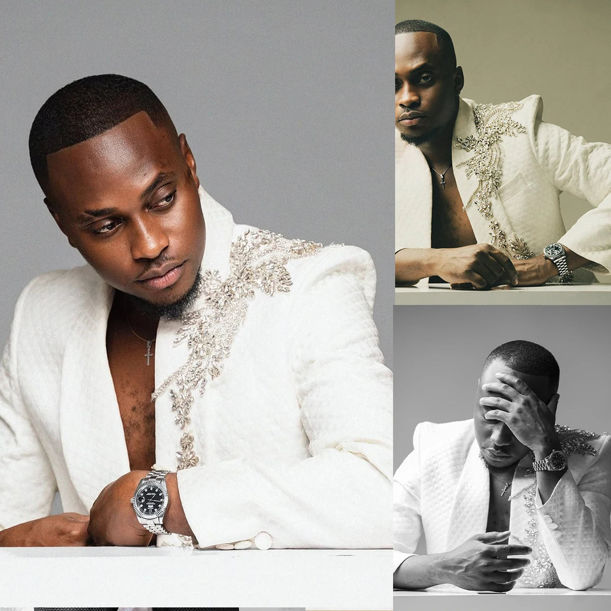 Luxury Men Suits Tailor-Made 2 Pieces Appliques Shawl Lapel Jacket Air Cotton Blazer Double Breasted Groom Customized Coat Pants