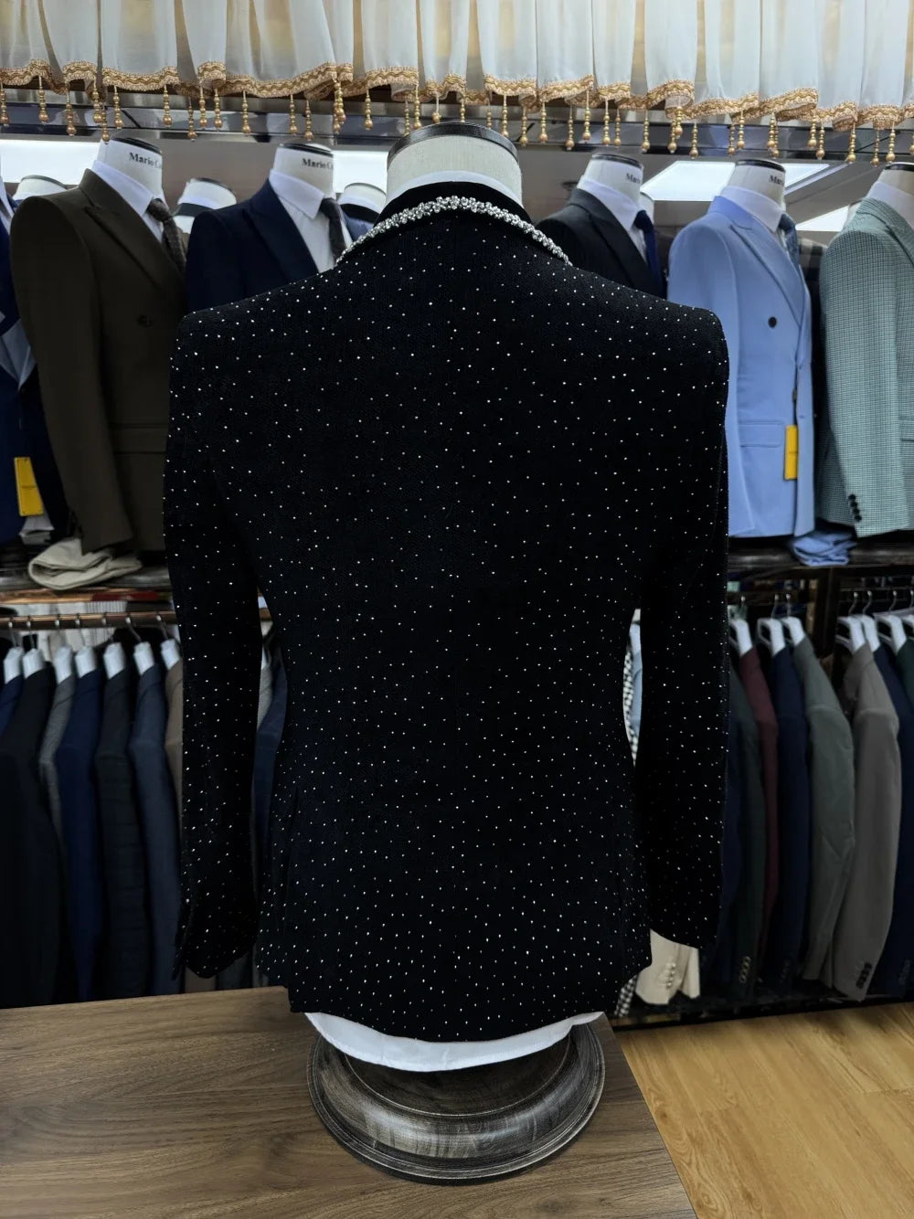 Elegant Men's Wedding Blazer Shawl Lapel Jacket Single Breasted Tuxedos Business Party  Wear Only Coat Customized