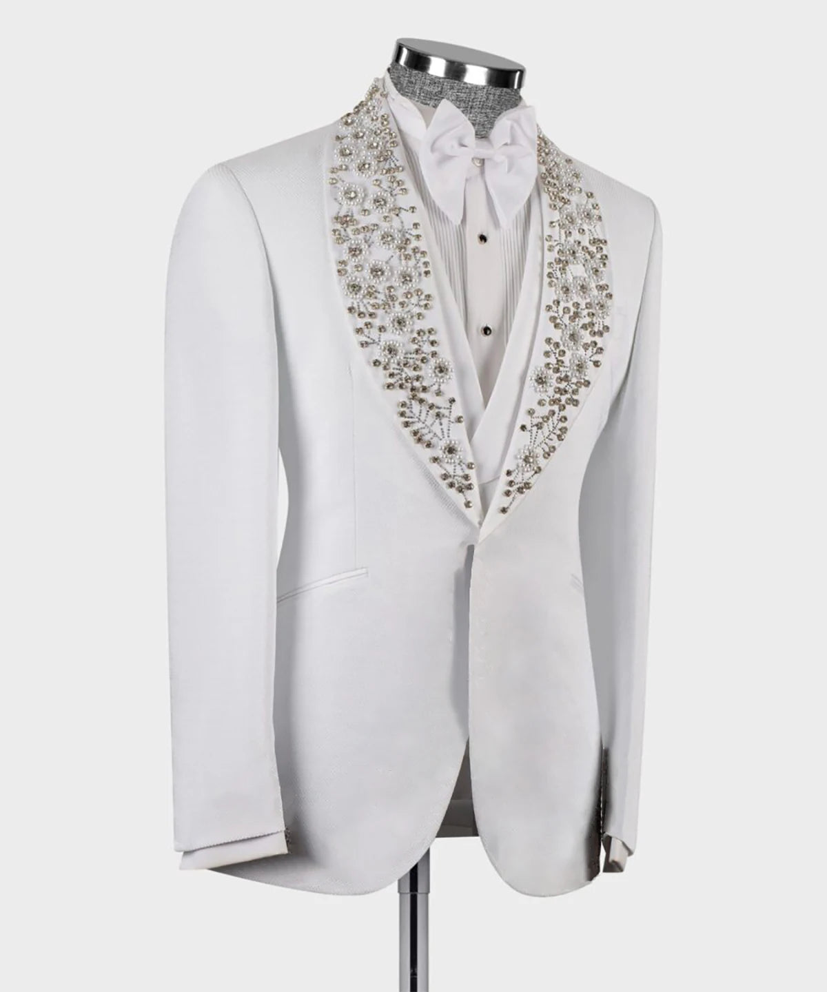 Men Wedding Tuxedos Design Custom Made Appliques Suits Jacket 2 Pieces Groom Wear Pants