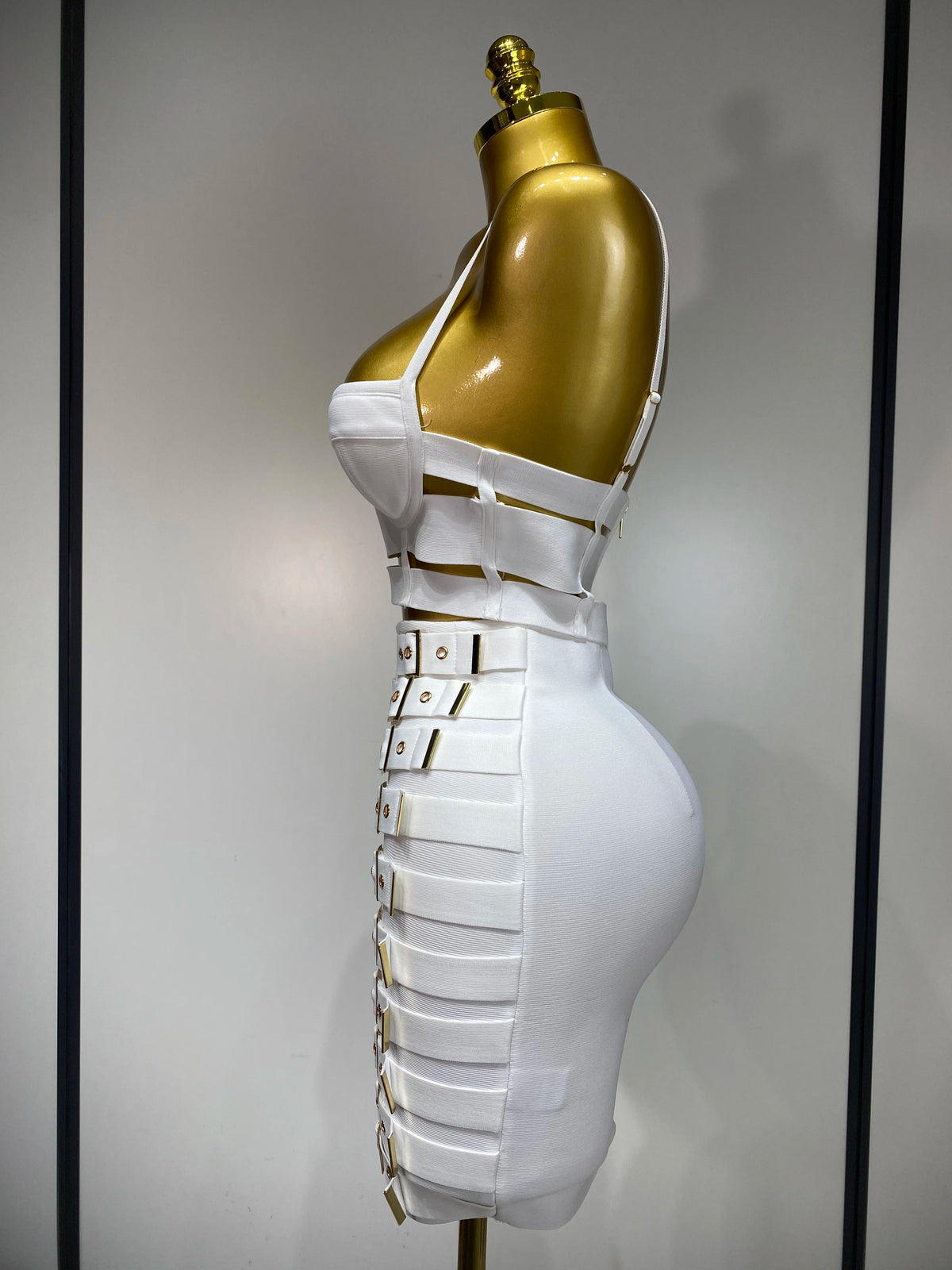 Women Sexy Cut Out Mini Bodycon Bandage Skirt Two Piece Set Celebrity High Street Evening Birthday Club Party Outfits