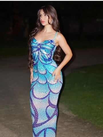 New Cocktail Dresses for Women Sexy V Neck Rhinestones Backless Luxury Prom Evening Gown Singer Performance Costume Vestido