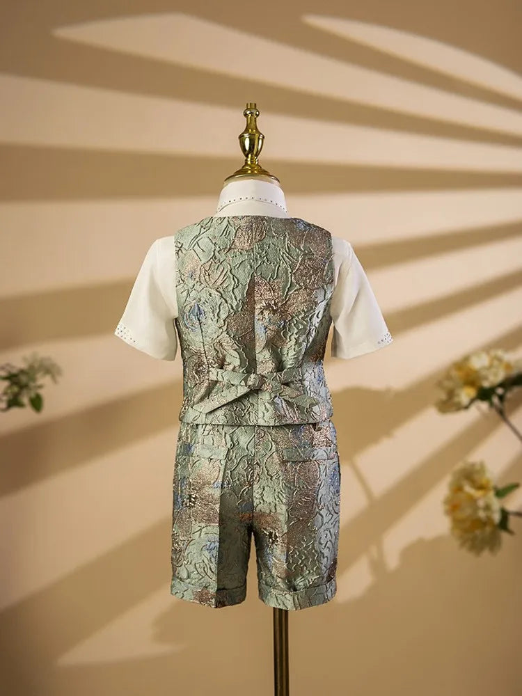 Boy Suit Children's Host Piano Performance Blazers Sets for Weddings Birthday Party