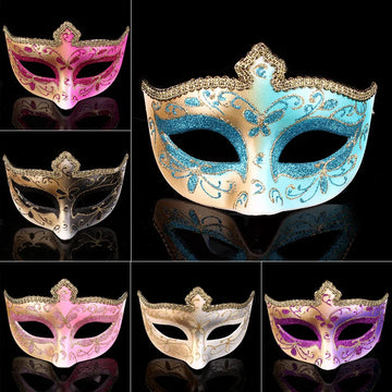 1pc Women's Fancy Dress Party Makeup Ball Lace Mask, Venetian Mask, Mysterious Carnival Halloween Half Face Mask