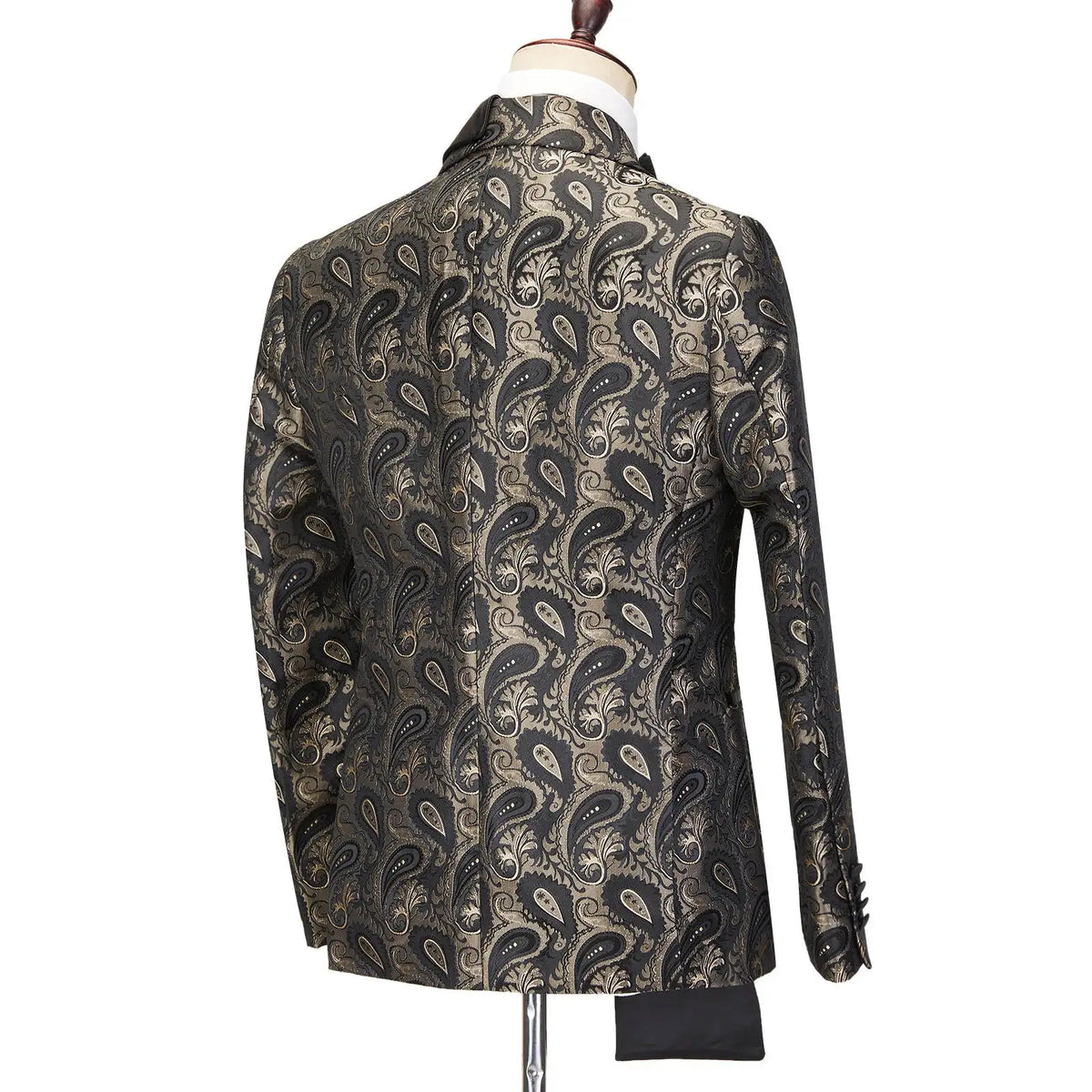 Costume de mariage 2 pièces pour homme, smoking croisé, motif floral, pour bal de promo, fête de mariage