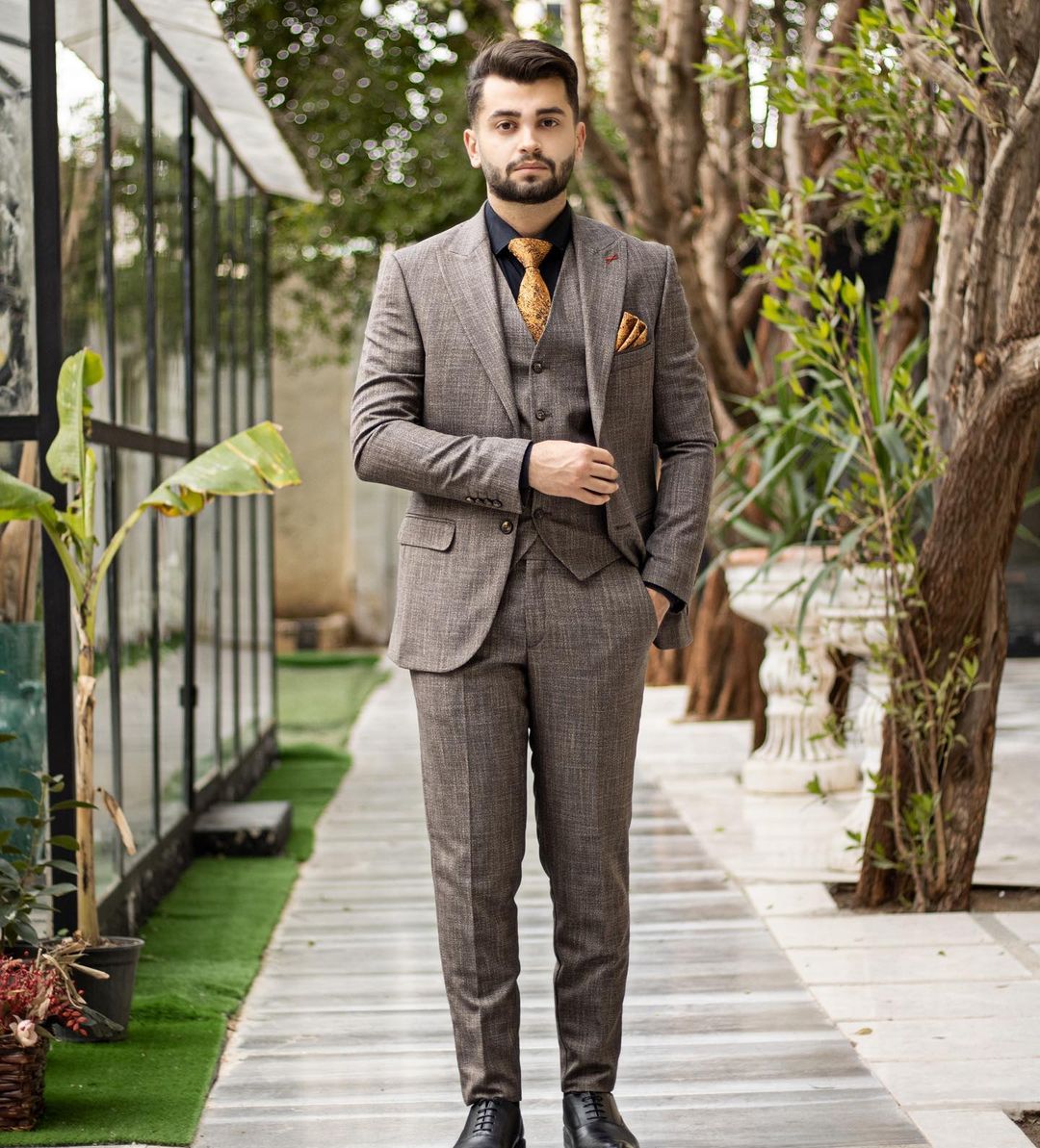 Trajes vintage para hombre, esmoquin a medida, tres piezas, chaqueta de algodón, chaleco y pantalones, traje de fiesta de boda, negro 