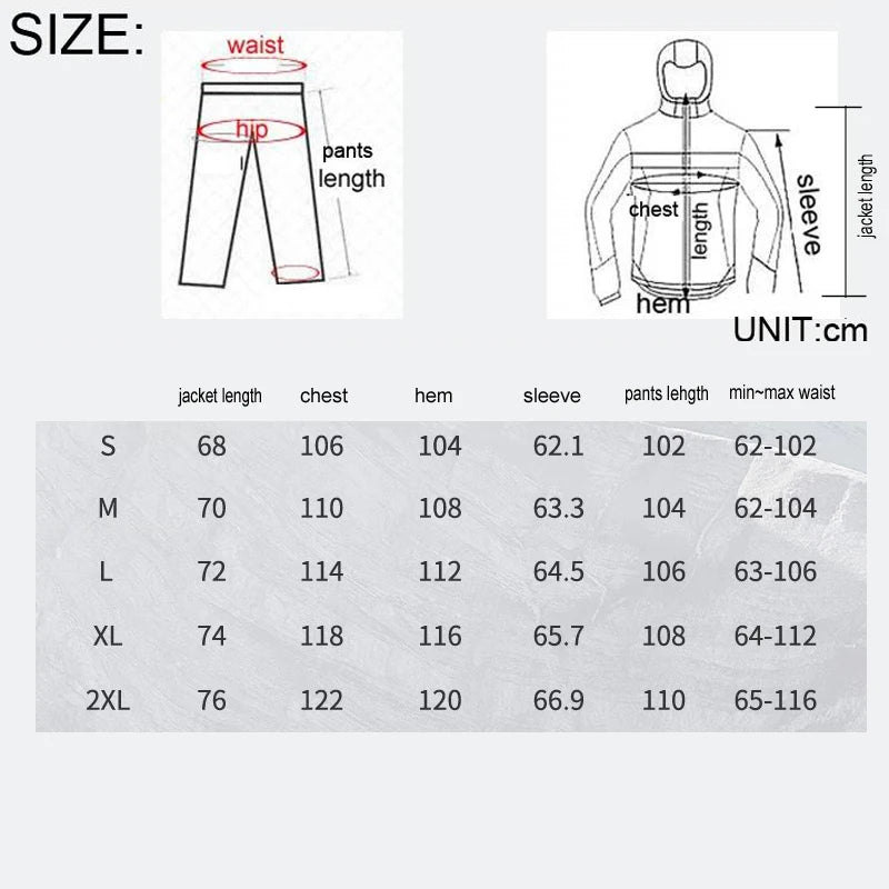 Motorcycle Raincoat Men Suit Rainstorm Split Waterproof Pants Portable Set Biker Durable Daily Soft Rain Coat for Outdoor Riding
