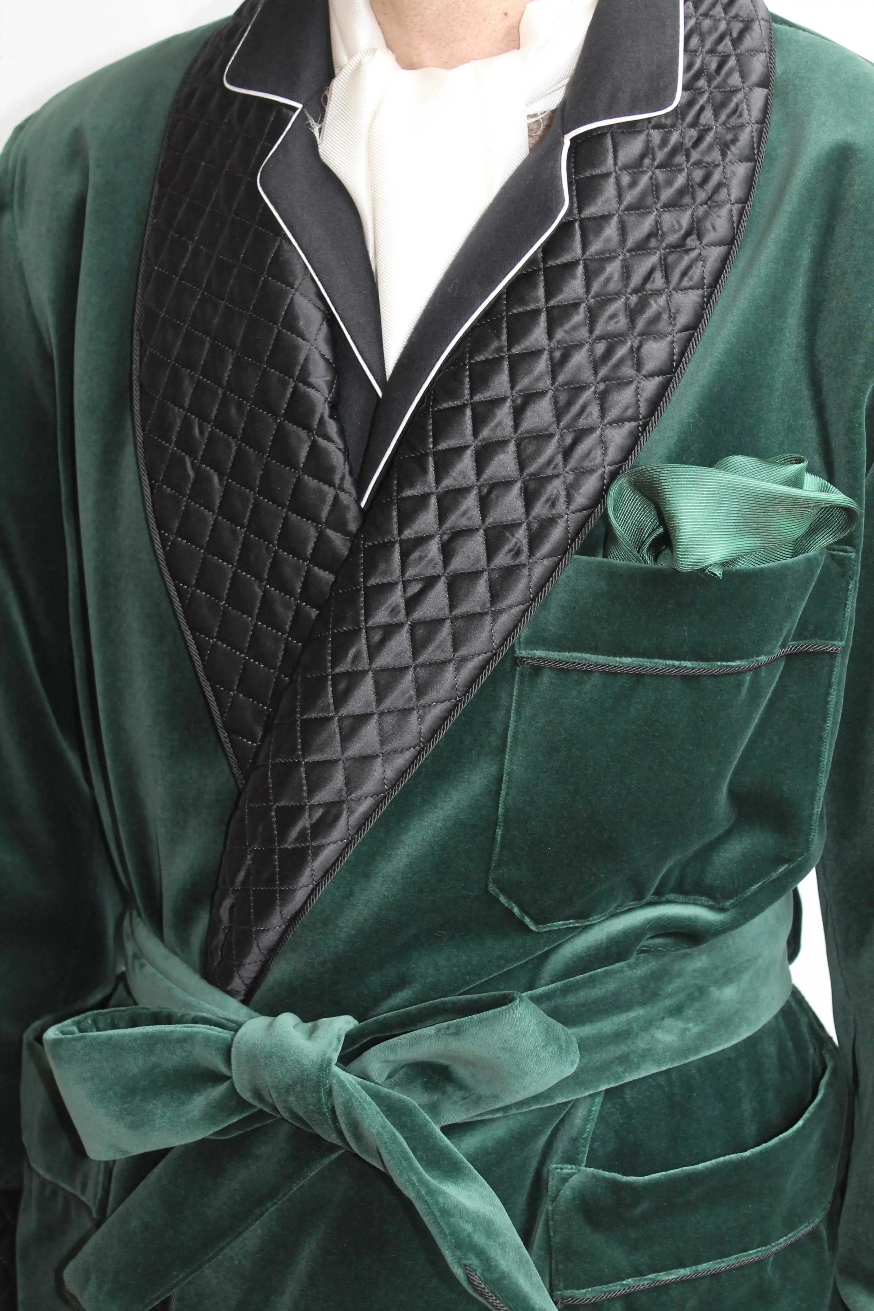 Vintage Men Velvet Smoking Suits Jacket Robe Shawl Lapel with Belt Tuxedo Blazer Jackets Custom Made