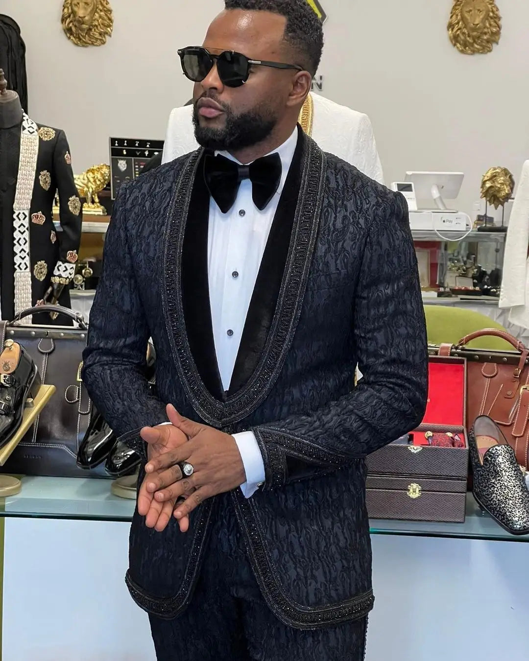 Unique Classic Mens Suit One Button Tailor-Made Two-Pieces Jacket Pants Designer Formal Occasion Costume Made