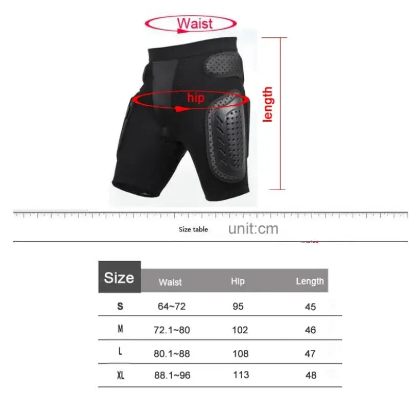 Motorcycle Hip Bone Protector Armor Shorts Pant for Men Skiing Riding Protective Pads Protection Motorcross Gear